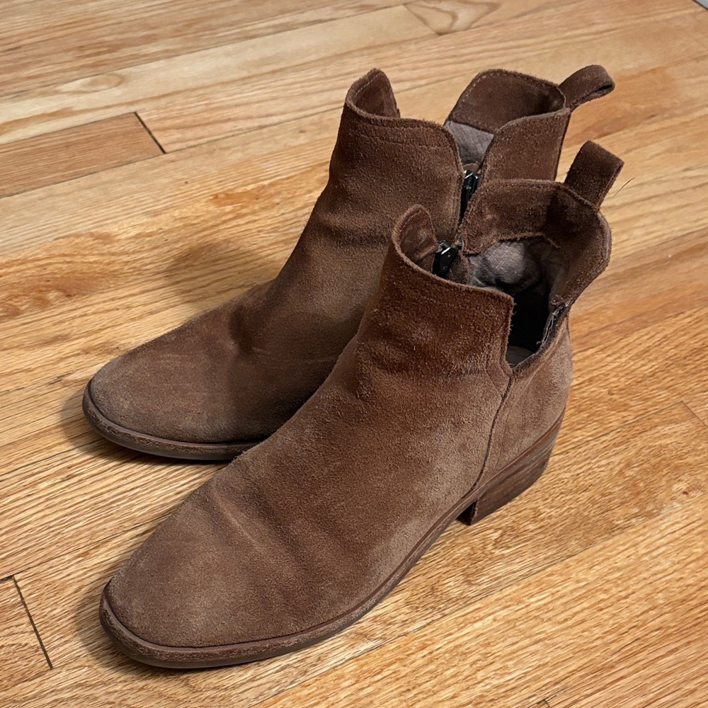 Chelsea & Violet Brown Suede Ankle Boots